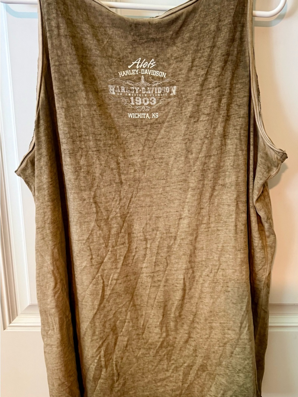 Harley-Davidson Olive Green and Black Logo Tank Top - Picture 3 of 10